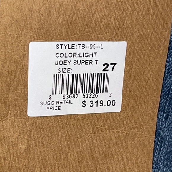 NWT True Religion Joey Super T Studded Jeans Size 27/32 - Picture 10 of 11